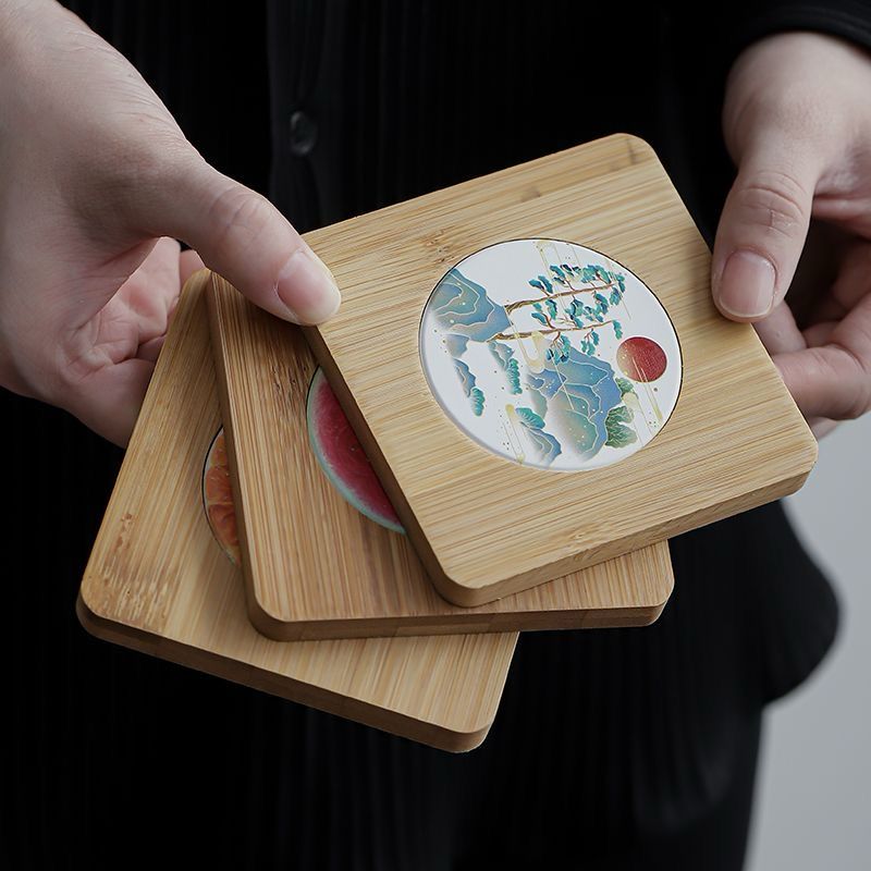 Bamboo Diatomite Coaster